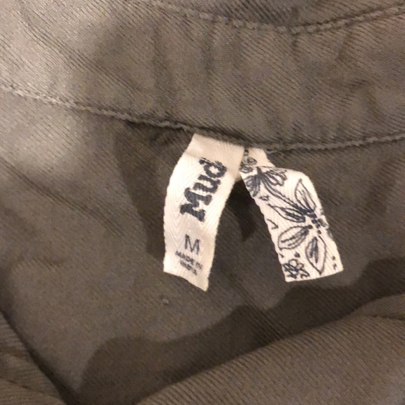 Mudd Button Down Shirt, Castor Gray, Sz M - Picture 4 of 9